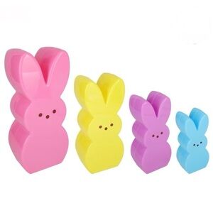 Bunny Peeps-Shaped Nesting Plastic Eggs, 4 pk - NWT